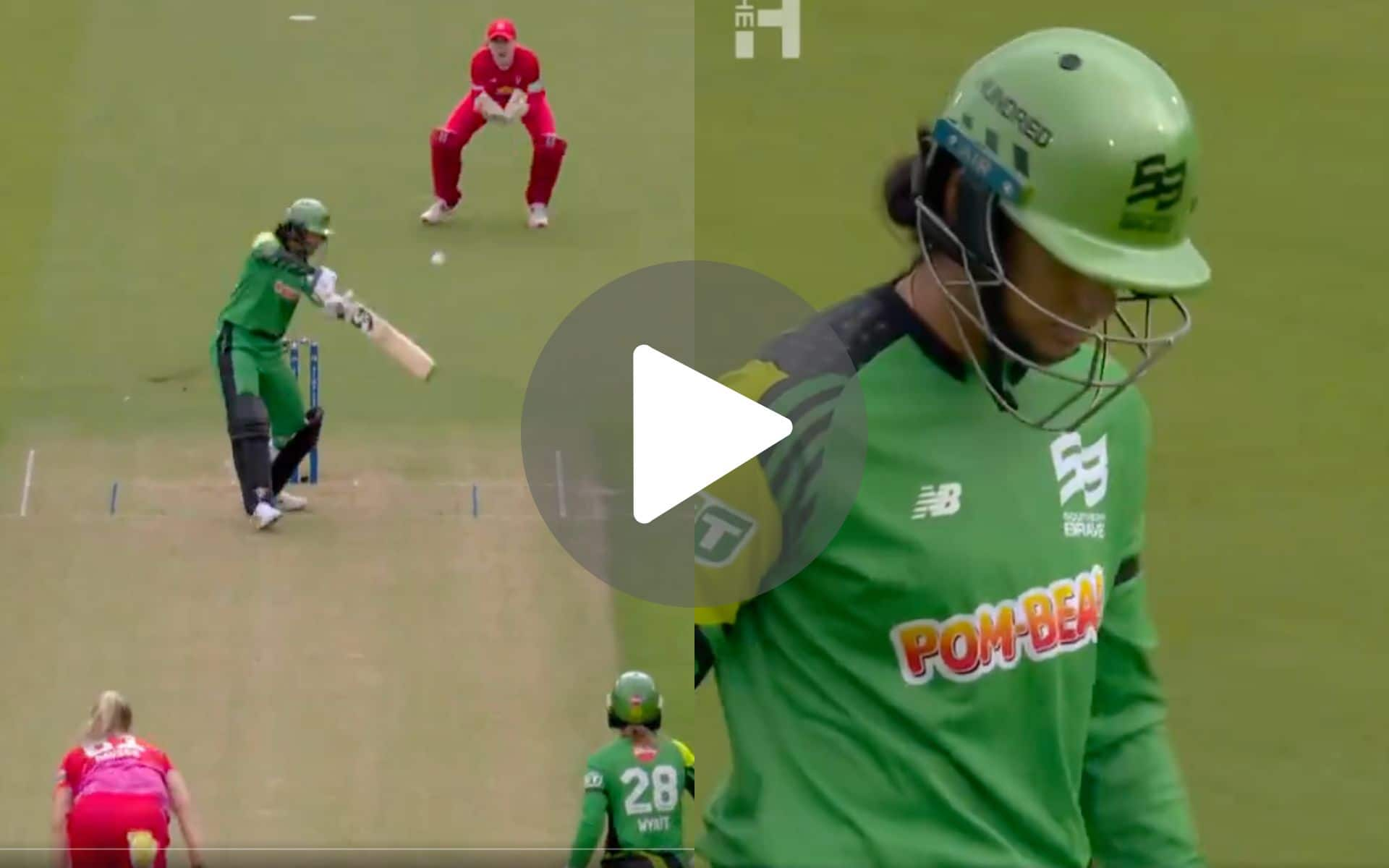 [Watch] Smriti Mandhana Departs For A Shambolic Golden Duck In Women's Hundred